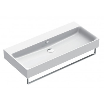 Wall-hung washbasin Catalano New Premium, 120x47cm, z overflow, without tap hole, white shine
