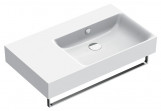 Washbasin wall-hung/countertop Catalano New Premium, 80x47cm, blat on the left strony, z overflow, without tap hole, white shine
