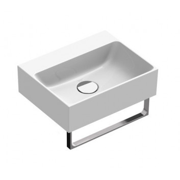 Washbasin wall-hung/countertop Catalano Verso, 45x35cm, without overflow, without tap hole, white shine