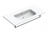Double wall-hung washbasin Catalano Sfera, 125x35cm, z overflow, without tap hole, white shine