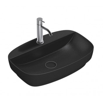 Recessed washbasin Catalano Green, 65x42cm, without overflow, battery hole, cement satynowy