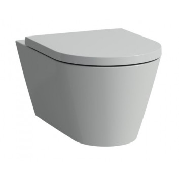 Bowl wall-hung Laufen Kartell by Laufen, 54,5x37cm, rimless, szary mat