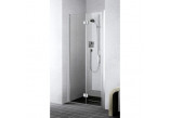 Door right for recess installation Kermi Liga, folding, 90cm, profil silver mat