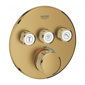 Concealed mixer Grohe Grohtherm SmartControl thermostatic 3-receivers wody - polished nickel 