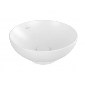 Countertop washbasin Villeroy & Boch Loop & Friends, round, 38cm, without overflow, Weiss Alpin