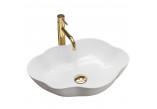 Countertop washbasin Rea Pearl, 51,5x37,5cm, without overflow, śnieżnobiały