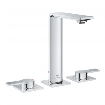 Washbasin faucet Grohe Allure, standing, height 377mm, obrotowa spout, korek klik-klak, brushed cool sunrise