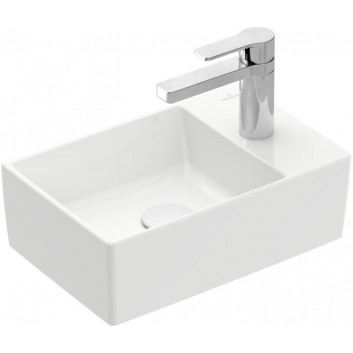 Washbasin wall mounted Villeroy & Boch Memento 2.0, 40x26cm, without overflow, battery hole, Weiss Alpin CeramicPlus