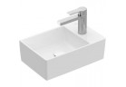 Countertop washbasin Villeroy&Boch Memento 2.0, 40x26cm, rectangular, without overflow, battery hole, Weiss Alpin CeramicPlus