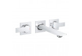 3-hole washbasin faucet Grohe Allure, concealed, spout 208mm, chrome