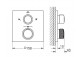 Thermostatic shower mixer Grohe Allure, concealed, 1 wyjście wody, chrome