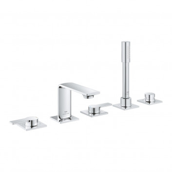 5-hole bath mixer Grohe Allure, w wyjścia wody, spout 143mm, brushed warm sunset