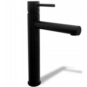 Washbasin faucet Rea Tess Black, standing tall, spout 170mm, black mat