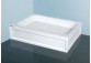 Shower tray rectangular Sanplast Classic B/CL 80x120x15+STB biew, 80x120cm, acrylic, white