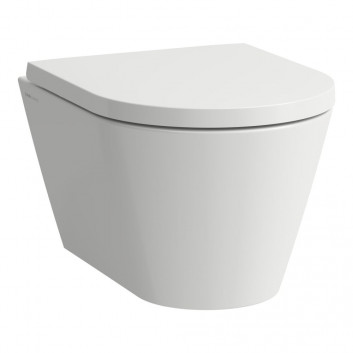 Wall-hung wc WC Laufen Kartell by Laufen, 49x37cm, rimless - szary mat