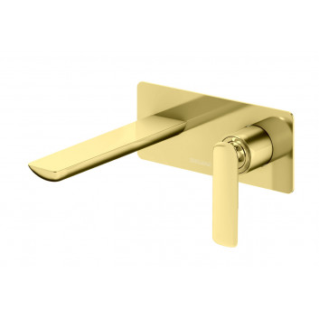 Washbasin faucet Kohlman Axel Gold, wall mounted - złota błyszcząca