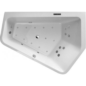 Corner bathtub Duravit Paiova 5, 190x140cm, right, acrylic, bezszwowa obudowa, white alpin