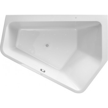 Corner bathtub Duravit Paiova 5, 190x140cm, right, acrylic, bezszwowa obudowa, white alpin