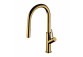 Mixer kuchenne Omnires Bend, standing, height 444mm, wyciągana i obracana spout, gold