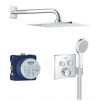 Shower set Grohe Tempesta 210, concealed, mixer thermostatic, z handshower shower, chrome