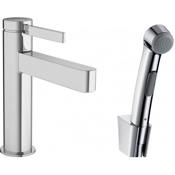 Washbasin faucet Hansgrohe Finoris, standing, height 182mm, z główką Bidette i wężem 160cm, chrome