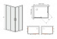 Square shower cabin Sanplast Classic KT/DJ-c-80, 80x80cm, hinge trzpieniowy, white profile