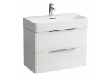Cabinet vanity Lufen Base, 735x390mm, dwie szuflady, dla umywalki 810285, set organizerów, white matt