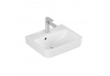 Countertop washbasin Villeroy & Boch O.novo, 45x37cm, z overflow, battery hole, Weiss Alpin