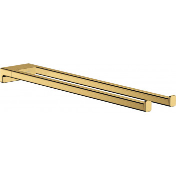 Double towel rail Hansgrohe AddStoris, wall mounted, 648mm, gold optyczny polerowany