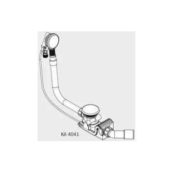 Siphon Kaldewei Comfort Level Plus, extended, funkcja napełniania, chrome