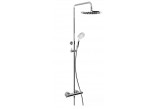 Zastaw shower Gessi Emporio, wall mounted, mixer thermostatic, overhead shower 200mm, handshower with hose 150cm, warm bronze brushed PVD