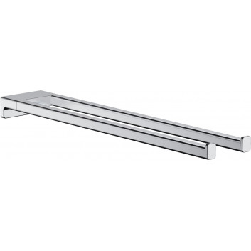 Hanger for towels Hansgrohe Logis double arm - brushed nickel