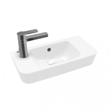 Wall-hung washbasin Villeroy&Boch O.novo, 50x25cm, z overflow, battery hole, Weiss Alpin