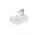 Small wall-hung washbasin Villeroy&Boch O.novo, 36x25cm, z overflow, battery hole on the right stronie, Weiss Alpin