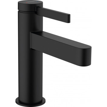 Washbasin faucet Hansgrohe Finoris, standing, single lever, height 182mm, set drain, black mat