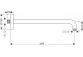 Arm shower Hansgrohe, 38,9cm, wall-mounted, black mat