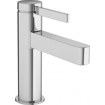 Washbasin faucet Hansgrohe Finoris, standing, single lever, 100 with pop-up waste Push-Open, black mat