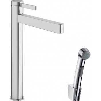 Washbasin faucet Hansgrohe Finoris, standing, height 182mm, z główką Bidette i wężem 160cm, chrome