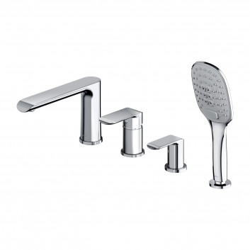 Bath tap Omnires Sacramento, wall mounted, 2 wyjścia wody, spout 179mm, chrome