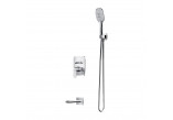 Shower system Omnires Sacramento, concealed, 2 wyjścia wody, overhead shower 25x25cm, handshower 3-functional, chrome