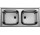Zlewozmywak Blanco TOP EZ 8 x 4, 860x435mm, 2 komory, without overflow, stainless steel, matt