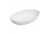Countertop washbasin Omnires Shell M+, 60x35cm, without overflow, white shine