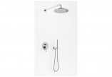 Shower set Kohlman Axel, concealed, 2 wyjścia wody, overhead shower 40cm, handshower 1-functional, chrome
