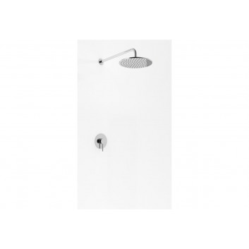 Shower set Kohlman Axel, concealed, 2 wyjścia wody, overhead shower 20cm, handshower 1-functional, chrome