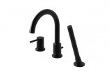 Bath tap Kohlman Axel, wall mounted, spout 205mm, 2 wyjścia wody, chrome