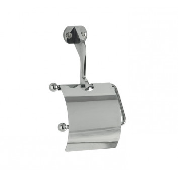 Paper holder Kerasan Waldorf, wall mounted, with cover, chrome