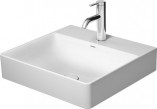 Vanity washbasin polished Duravit DuraSquare, 80x47, without tap hole, white