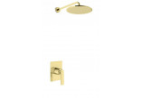 Concealed shower set Kohlman Experience Gold, with head shower okrągłą 25cm i handshower 1-funkcyjną, gold shine