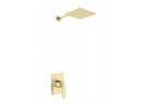 Concealed shower set Kohlman Experience Gold, with head shower kwadratową 30x30cm, gold shine