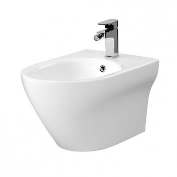 Bidet zawieszany Cersanit Larga, 52x35,5cm, otwór na armaturę, white